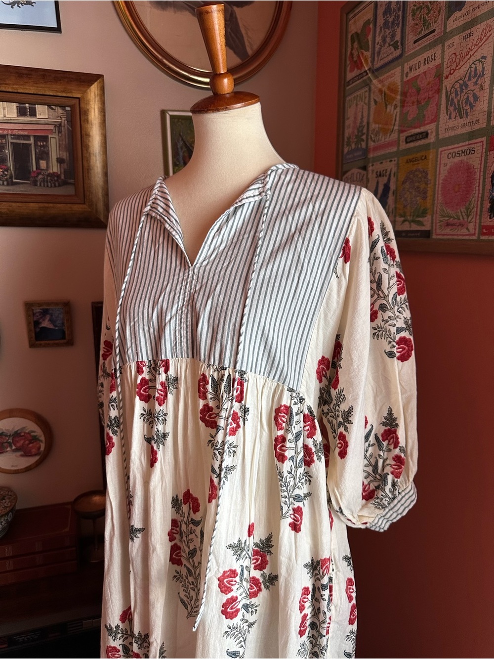 Hand Block Printed Dress - Picture 2 of 9